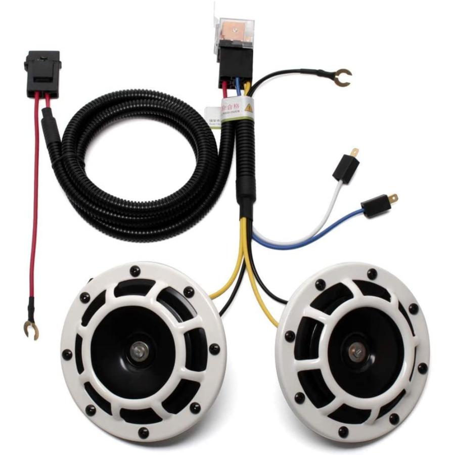 FARBIN Car Horn for Chevrolet SeriesEmma12 vラウドハイトーン/ロートーンメタルツインホーン