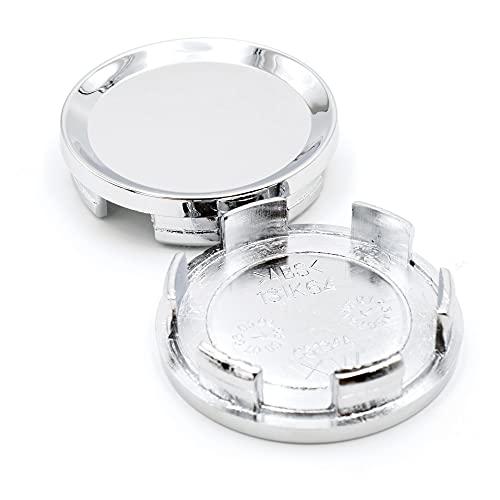 64 mm/52 mm曲面クロームシルバーホイールセンターキャップRefit Centerキャップ4個セット B09F66KRVXニュー