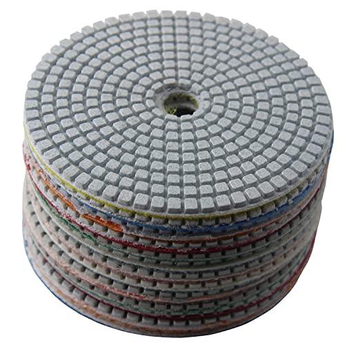 購入割引品 Easy Light Wet Diamond Polishing Pad 5インチ10個セットGranite Marble Concrete Countertop Polish Grit 200