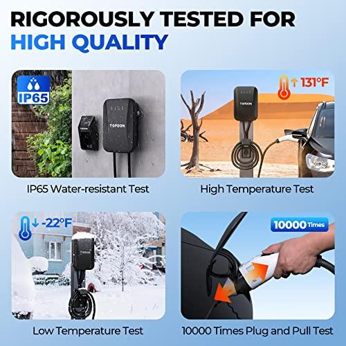【値下げ・名盤】 トップドンレベル2 EV充電器、40 A家庭用電気自動車充電器、14-50プラグNEMA TYPE 4、ULリステッドエナジースター、WiFi付き電気自動車充電器、EVSE、Pulse 【TMF2552910542】(91549円)