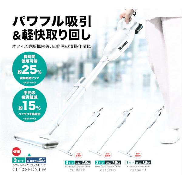 マキタ CL108FDSTW 充電式クリーナー カプセル式ワンタッチ マキタ CL108FDSTW 充電式クリーナー カプセル式ワンタッチ