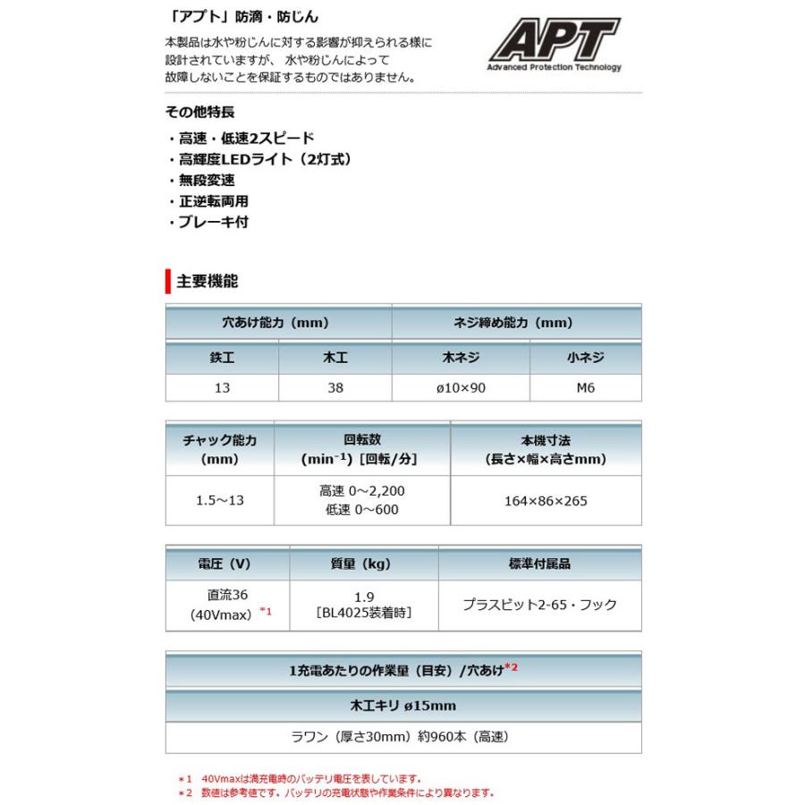 マキタ DF002GZ 充電式ドライバドリル (青) 40Vmax 本体のみ マキタ DF002GZ 充電式ドライバドリル (青) 40Vmax 本体のみ