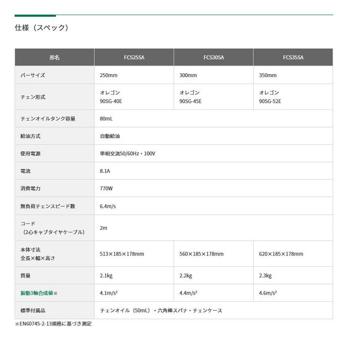 HiKOKI　FCS35SA　電気チェンソー（350mm)｜newstagetools｜03