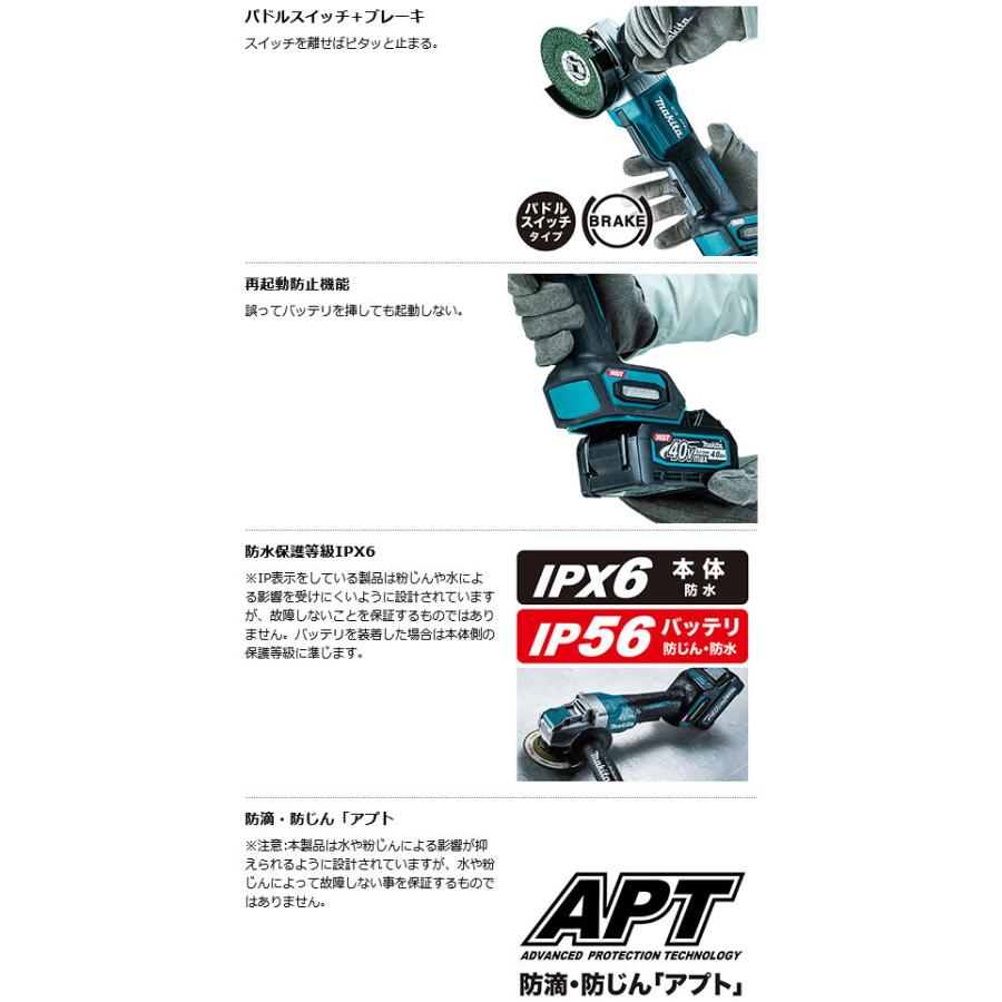 マキタ GA047GRMX 充電式ディスクグラインダ 125mm パドル マキタ GA047GRMX 充電式ディスクグラインダ 125mm パドル
