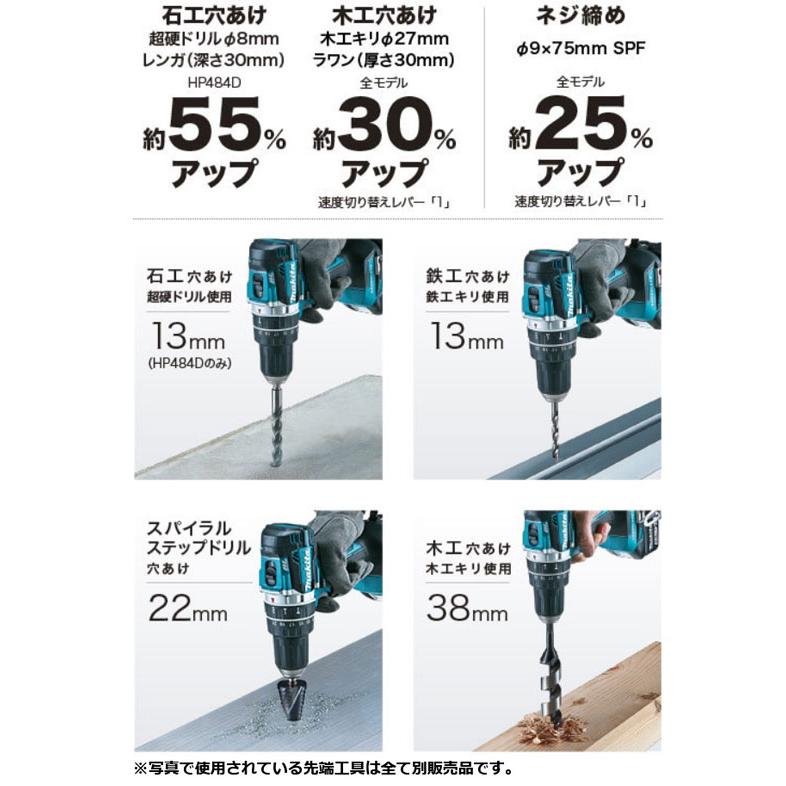 マキタ HP484DRGX 充電式震動ドライバドリル 18V 6.0Ah (電池2個 マキタ HP484DRGX 充電式震動ドライバドリル 18V 6.0Ah (電池2個