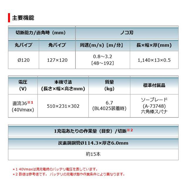 マキタ PB001GZ 充電式ポータブルバンドソー 40Vmax 本体のみ(電池・充電器・ケース別売)｜newstagetools｜08