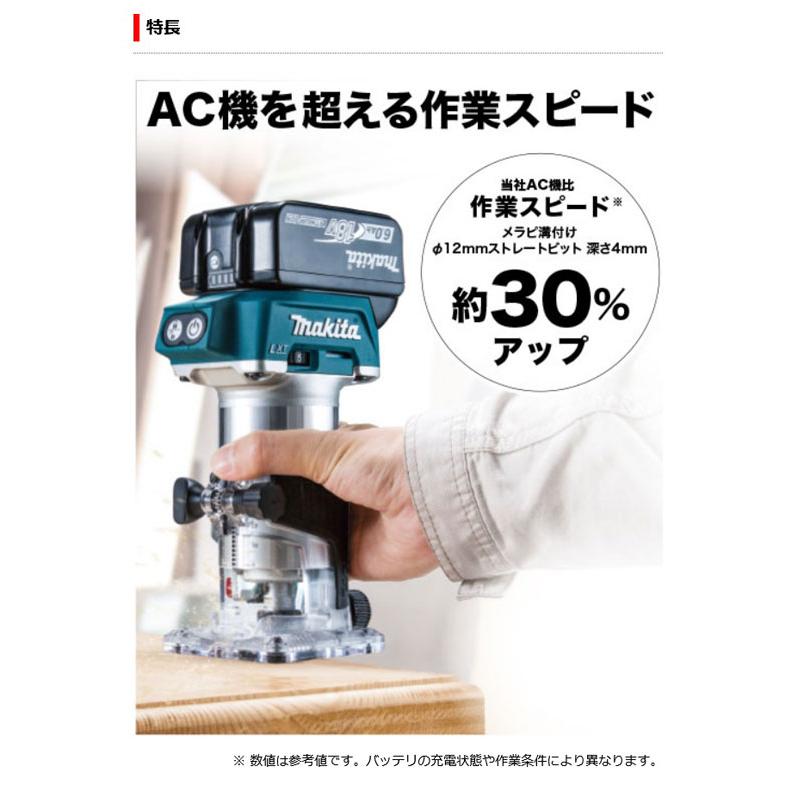 マキタ RT50DZ 充電式トリマ 18V トリマベース仕様 本体のみ（バッテリ・充電器・ケース別売）｜newstagetools｜02