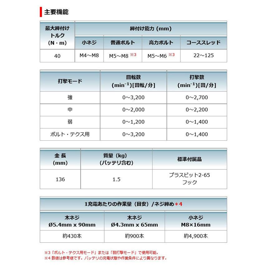 マキタ　TS141DZB  充電式ソフトインパクトドライバ (黒)　本体のみ 18V(バッテリ・充電器・ケース別売)｜newstagetools｜05