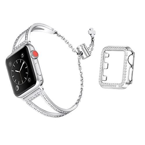 Secbolt 45mm Bling Bangle Band ファッション Watch And With Bumper Watch Apple Case Compatible Ys With