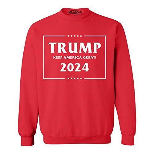 【一部予約販売中】 Great America Keep Trump Shop4Ever 2024 0 Red X-Large Sweatshirts Crewneck 半袖