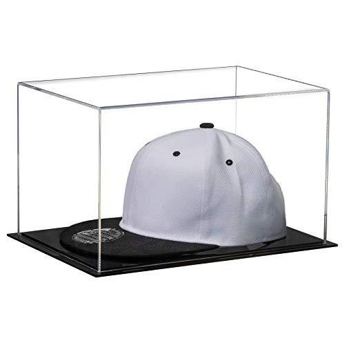 激安価格の Display Better Cases (V40) ブラックベース クリアアクリルスナップバック帽子または野球キャップディスプレイケース ショーケース