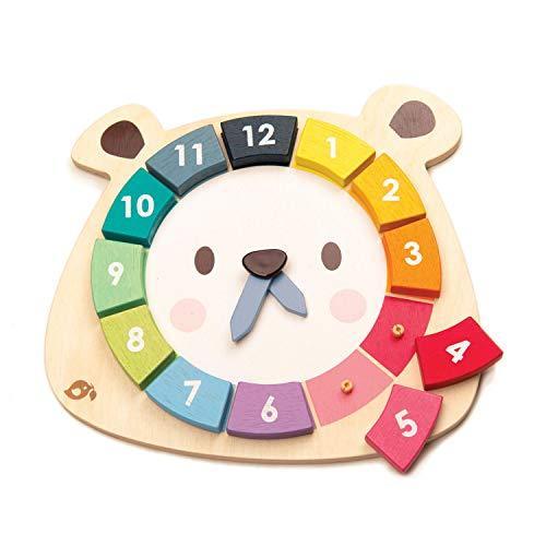 ブランドのギフト Tender Leaf Toys Bear Colours Clock - Premium Rainbow Montessori Developmen 知育玩具