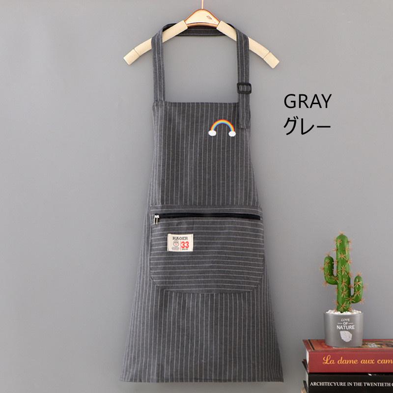 エプロン ファスナー ポケット おしゃれ かわいい レディース シンプル
