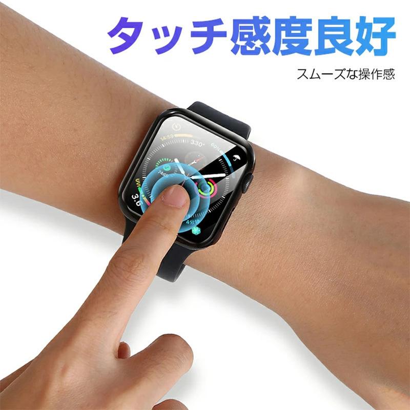 返品?交換対象商品】 アップルウォッチ Apple Watch カバー ケース ガラスフィルム 42 Apple Watch Ultra SE Series 4用液晶までガラス保護フィルム式ケースカバー41mm 45mm 49 40 44mm用フルカバーPC保護ケースカバーガラスフィルム
