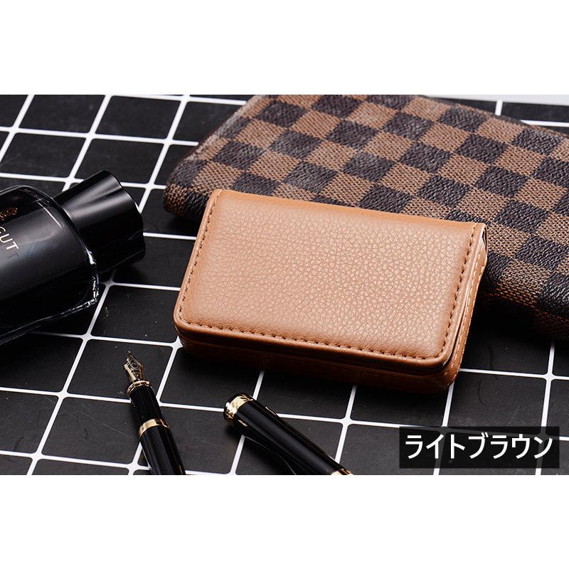 名刺ケース 名刺入れ メンズ レディース シンプル レザー 革 大容量