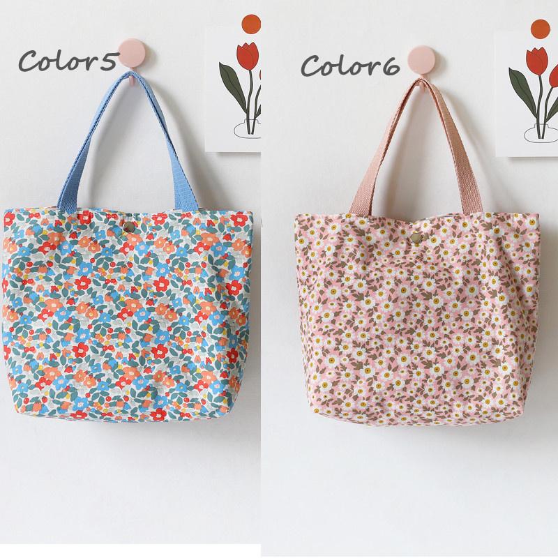 トートバッグ レディース 手提げバッグ バッグ 花柄 コットン おしゃれ かわいい ミニ ランチバッグ コンパクト ハンド プチバッグ 散歩 買い物 かばん 春 夏 Sa Newstation 通販 Yahoo ショッピング