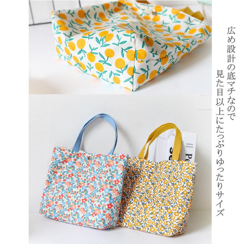 トートバッグ レディース 手提げバッグ バッグ 花柄 コットン おしゃれ かわいい ミニ ランチバッグ コンパクト ハンド プチバッグ 散歩 買い物 かばん 春 夏 Sa Newstation 通販 Yahoo ショッピング