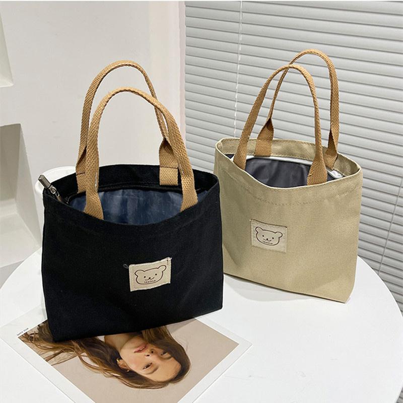 ミニ トートバッグ 熊 ファスナー レディース クマ かわいい