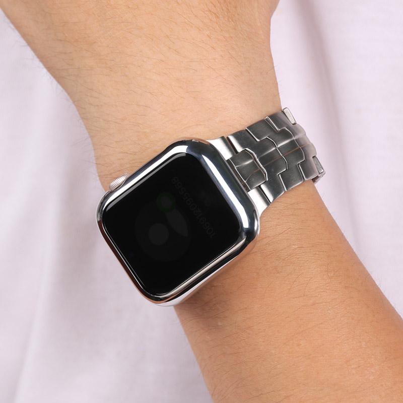 ステンレス製 Apple Watch ケース カバー Series 9 8 7 高級 ステンレス製 Apple Watch ケース カバー Series 9 8 7 高級