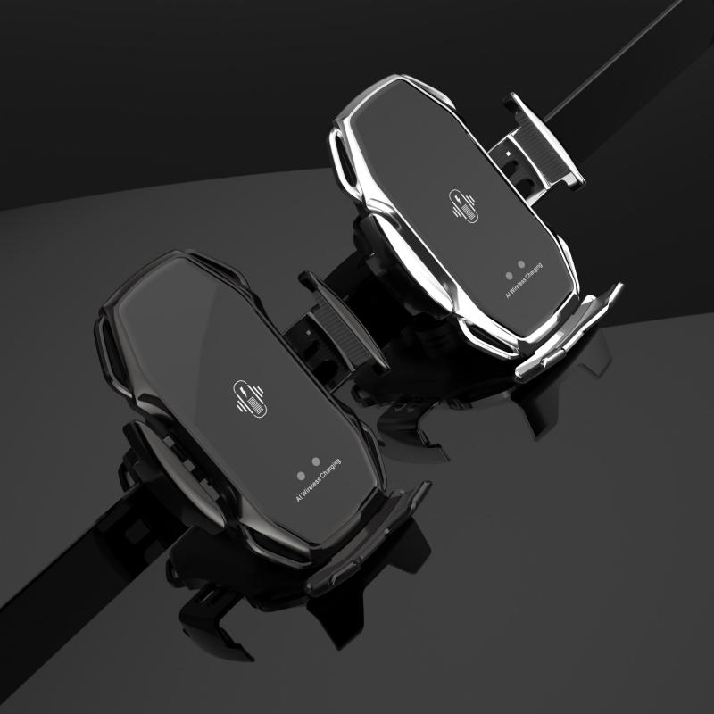 車載ホルダー ワイヤレス充電器 Qi 吸盤 クリップ 自動開閉 スマホ