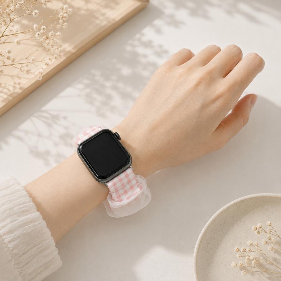 yyyyy様　アップルウォッチ用 Apple Watch アップルウォッチ バンド シュシュ series 11 10 9 42mm