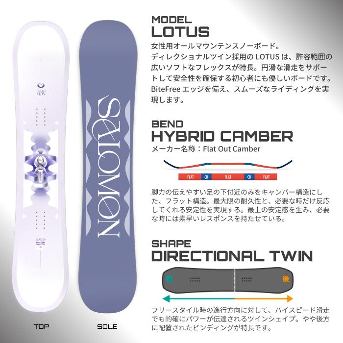 SALOMON LOTUS スノーボード バインディング付き SALOMON（サロモン） 日本正規品 取付可能 スノーボード +
