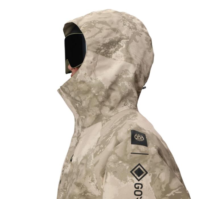 日本正規品 スノーボード ウェア ジャケット シックスエイトシックス 686 MENS GORE-TEX CORE SHELL JACKET Limestone Hemisphere Print 25-26_3