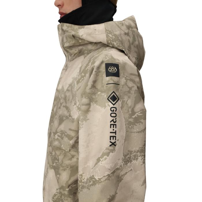 日本正規品 スノーボード ウェア ジャケット シックスエイトシックス 686 MENS GORE-TEX CORE SHELL JACKET Limestone Hemisphere Print 25-26_6