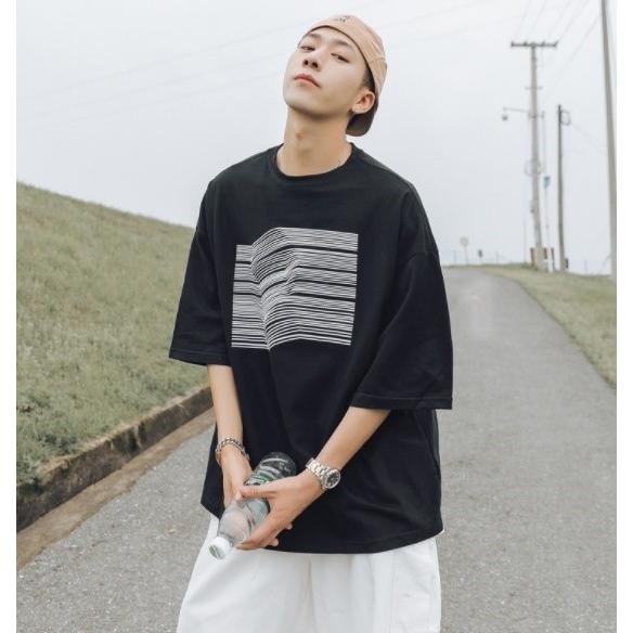 Tシャツ メンズ 半袖 韓国風 トップス カジュアル プリント オシャレ 大きいサイズ ゆったり 原宿系 ストリート風 波 ボーダー 春 夏 Yellcoffee付き Mt1002 南の島から届け隊 通販 Yahoo ショッピング