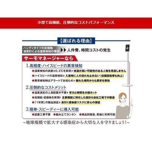 東亜産業 サーモマネージャーEX 瞬間測定 AI顔認識温度検知 サーマル
