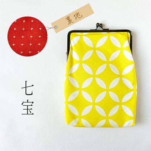 京都くろちく くろちく linkfabric縦がま口 和柄 ポーチ 縦型 京都くろちく くろちく linkfabric縦がま口 和柄 ポーチ 縦型