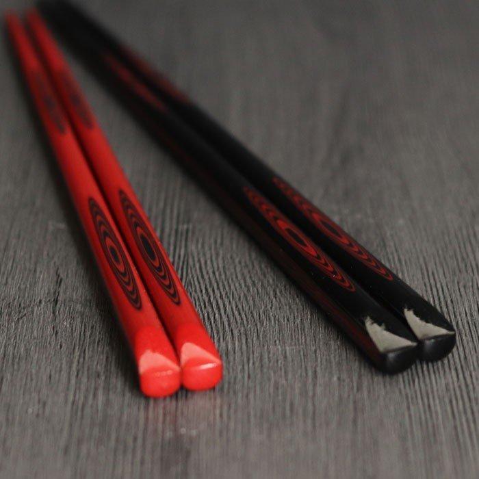 若狭塗箸 竹 天削堆朱 2膳セット 21cm 22.5cm お箸 天然木 日本製