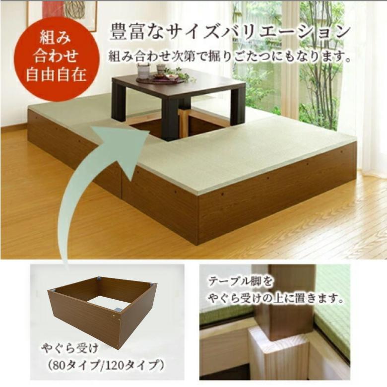 小上がり 畳 ユニット畳 高床式 80×120 高さ33cm 畳収納 収納畳 小上がり 畳 ユニット畳 高床式 80×120 高さ33cm 畳収納 収納畳