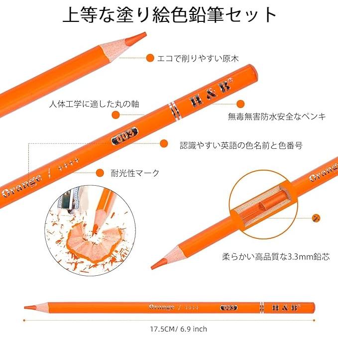 色鉛筆 72色セット 収納ポーチ付き 油性色鉛筆 色鉛筆セット