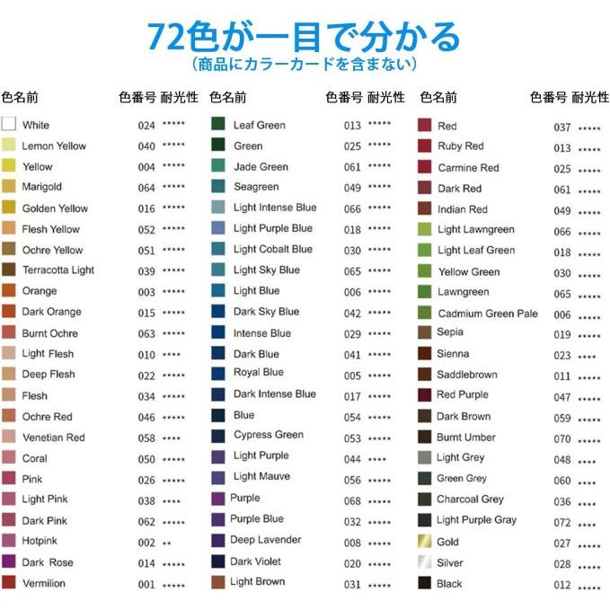 色鉛筆 72色セット 収納ポーチ付き 油性色鉛筆 色鉛筆セット