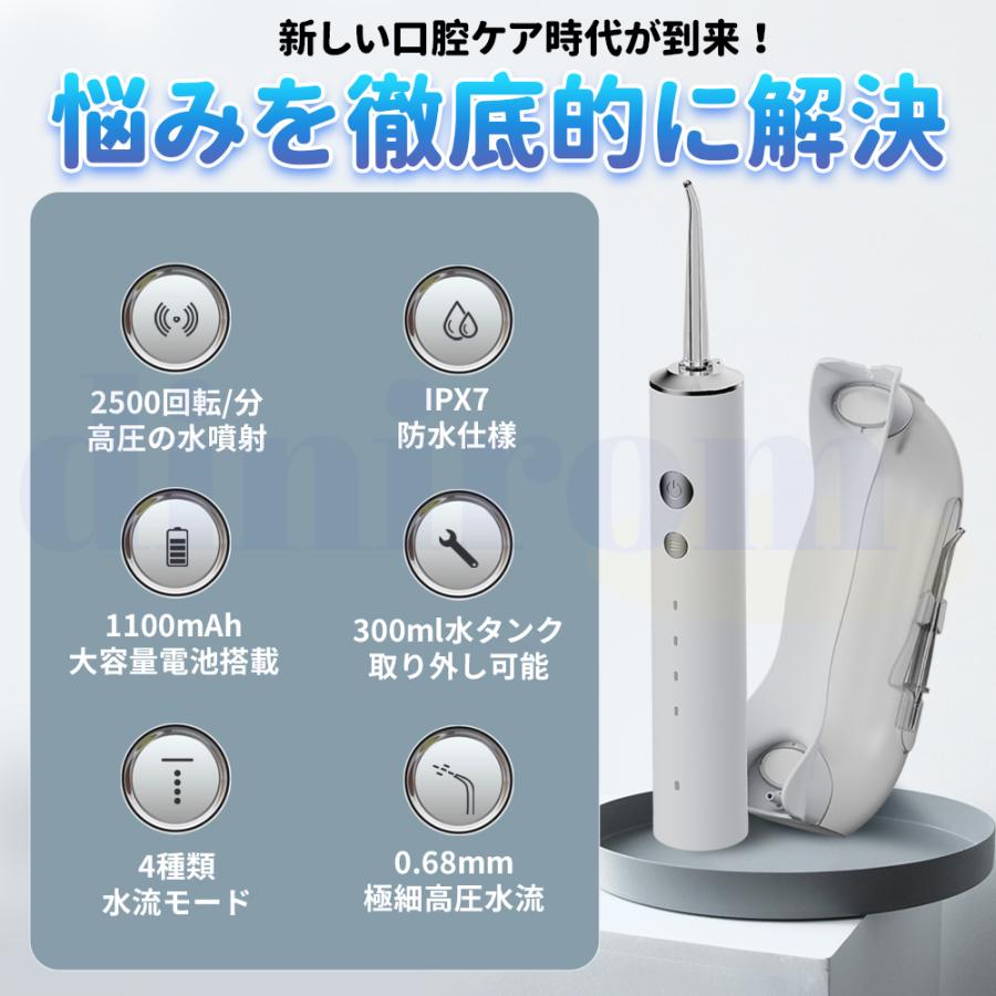 口腔洗浄器 口腔洗浄機ジェットウォッシャー コードレス USB充電式