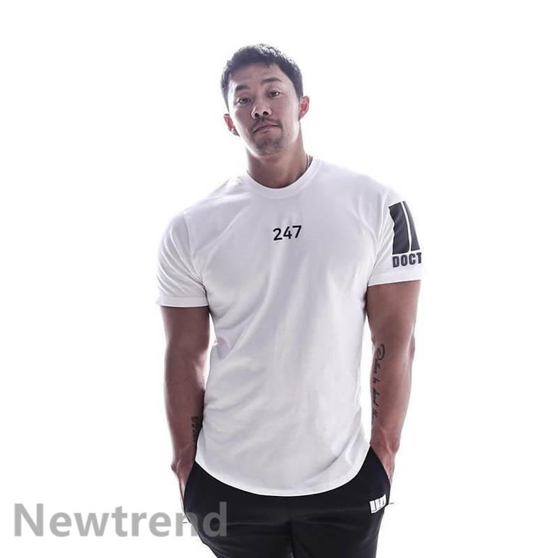 トレーニングウエア メンズ ジム 半袖 ｔシャツ 吸汗 フィットネス 筋トレ トレーニングトップス ヨガウェア 父の日 夏 Eit0134 Newtrend 通販 Yahoo ショッピング