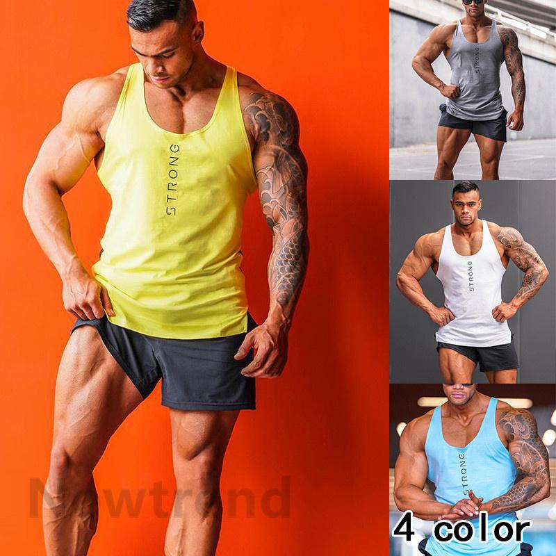 トレーニングウエア メンズ ジム 夏 ベスト スポーツウェア 速乾 吸汗 フィットネス 筋トレ トレーニングトップス Eit02 Newtrend 通販 Yahoo ショッピング