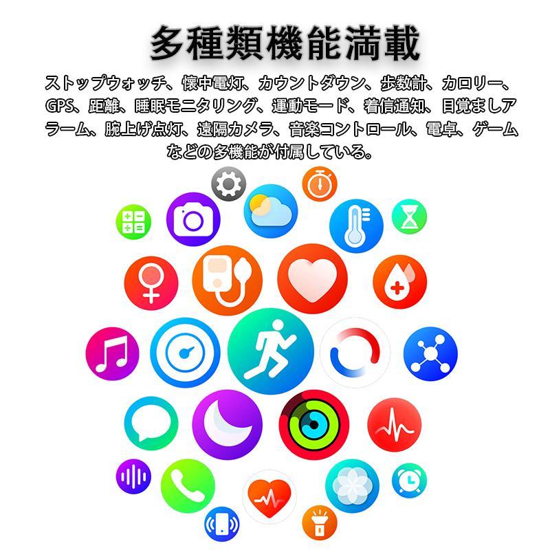 スマートウォッチ「健康管理 ECG心電図」通話機能 血液成分 体組成分析 歩数計 活動量計 体温、血圧 心拍数、血中酸素爆買の画像