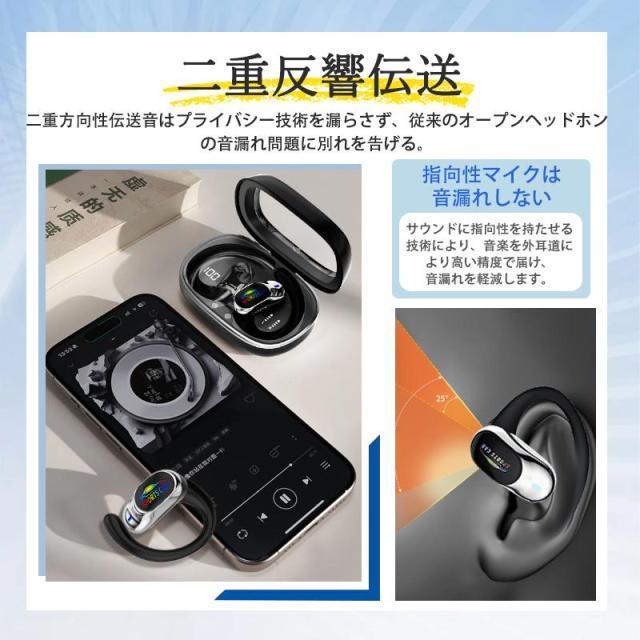 耳掛け型ワイヤレスイヤホン 非装着型 Bluetooth5.4 ノイズキャンセリ Amazon.co.jp: 無線耳掛け式イヤホンBluetooth 5.4 ノイズキャンセ