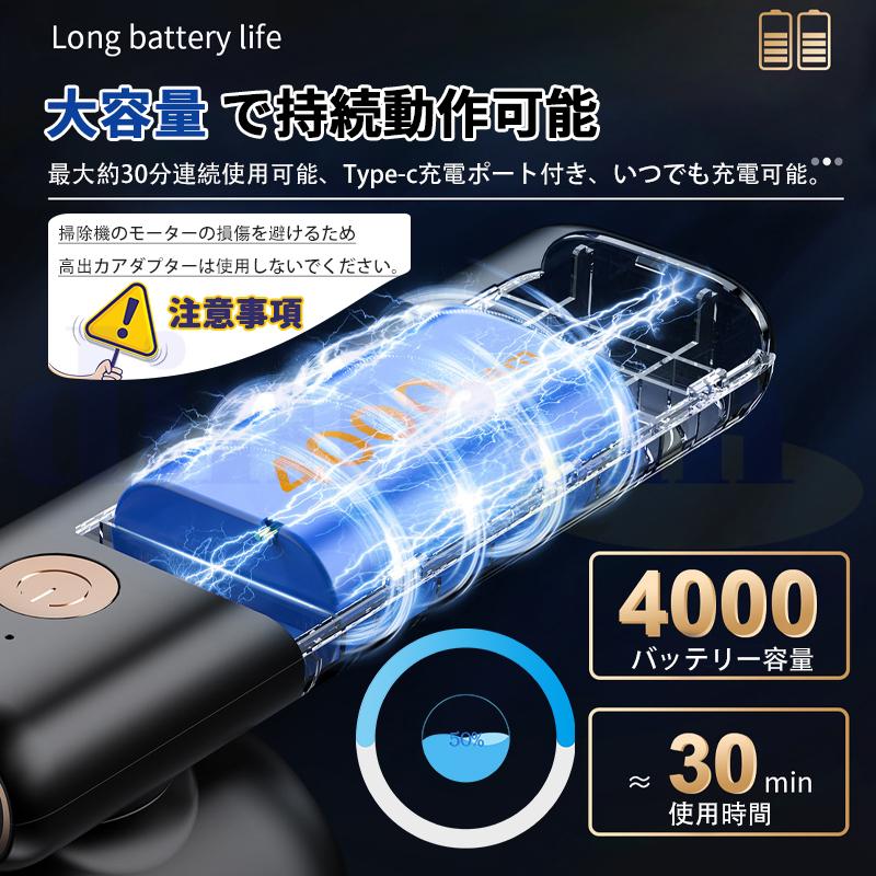 ハンディクリーナー 車載掃除機 折り畳み 58000pa 強力 ハンディ 掃除