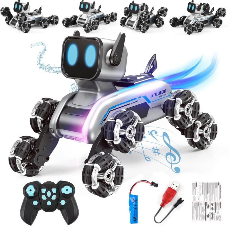 ロボット犬 おもちゃ 多機能ロボット犬 犬型 LEDライト 動物の声真似