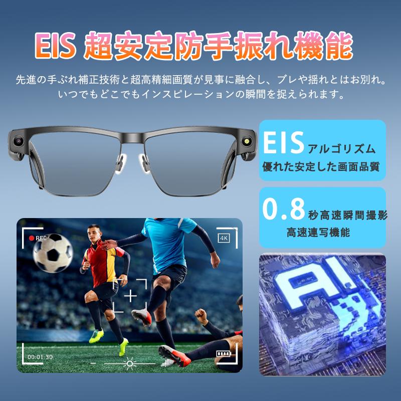 新登場！スマートグラス マイク内蔵 カメラ搭載 AIワイヤレスメガネ