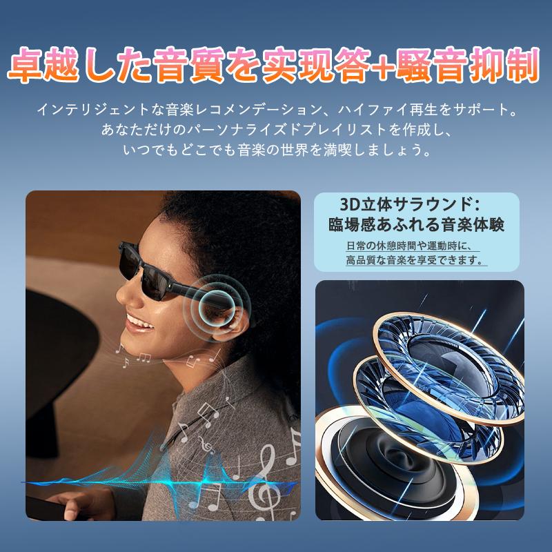 新登場！スマートグラス マイク内蔵 カメラ搭載 AIワイヤレスメガネ