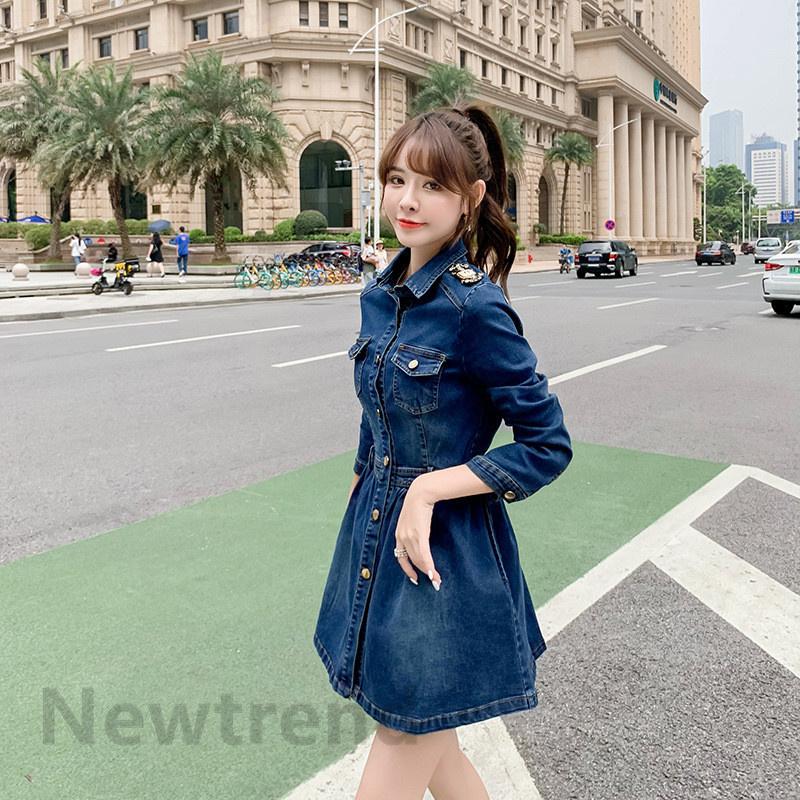 ワンピース レディース 秋 デニムワンピース 40代 長袖 ベルト付き 2点セット 冬 デニム ロング丈 マキシ 春夏 着痩せ 韓国風 おしゃれ Ol通勤 Lady03 Newtrend 通販 Yahoo ショッピング