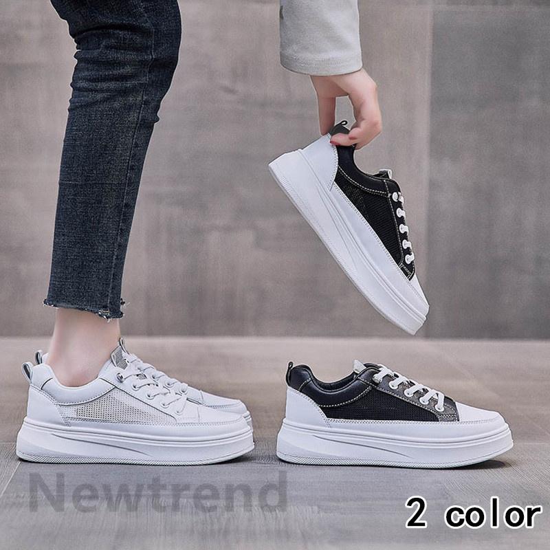 レディース 厚底スニーカー 可愛い 美脚 身長アップ ダイエットシューズ ヒールスニーカー レディース ハイカット 黒 靴 ホワイト スニーカー Ladysh0397 Newtrend 通販 Yahoo ショッピング