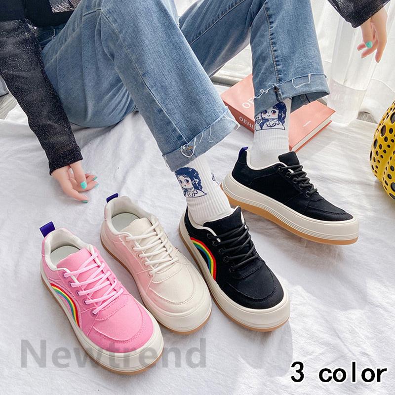 レディース スニーカー 疲れない ランニング シューズ 初心者 おすすめ 靴 歩きやすい おしゃれ カラー 黒スポーツ 運動 洗える Ladysh0405 Newtrend 通販 Yahoo ショッピング