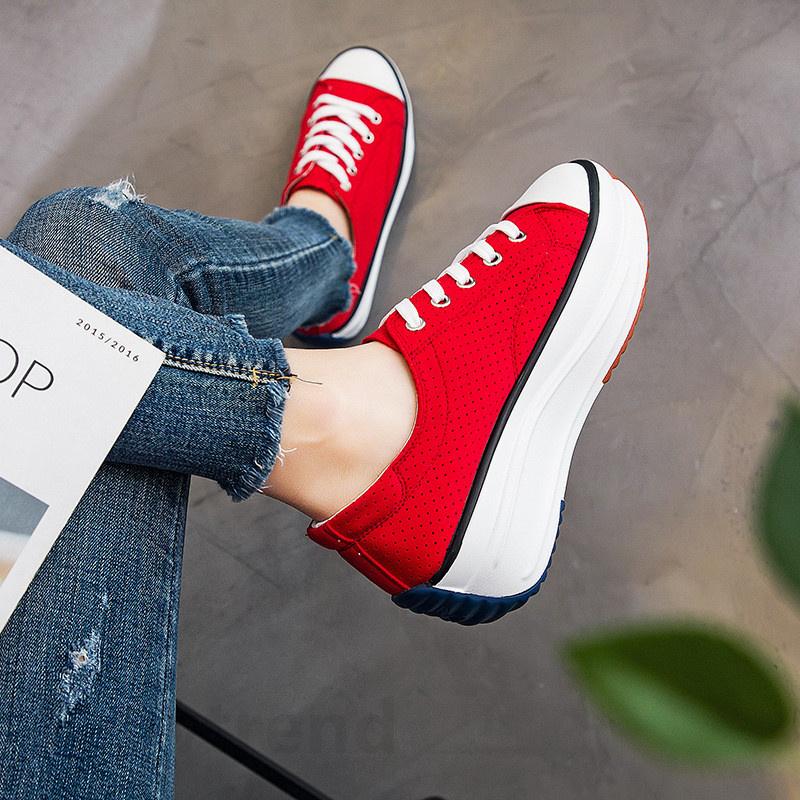 レディース 厚底スニーカー 可愛い 美脚 身長アップ ダイエットシューズ ヒールスニーカー レディース ハイカット 黒 靴 ホワイト スニーカー Ladysh0462 Newtrend 通販 Yahoo ショッピング