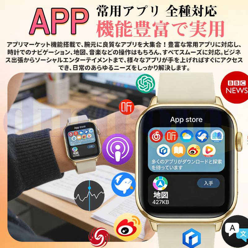スマートウォッチ　心拍数 血圧 血中酸素 睡眠モニタリング スポーツモード スマートウォッチ 通話 日本製センサー 血圧 血中酸素 心拍数 体温
