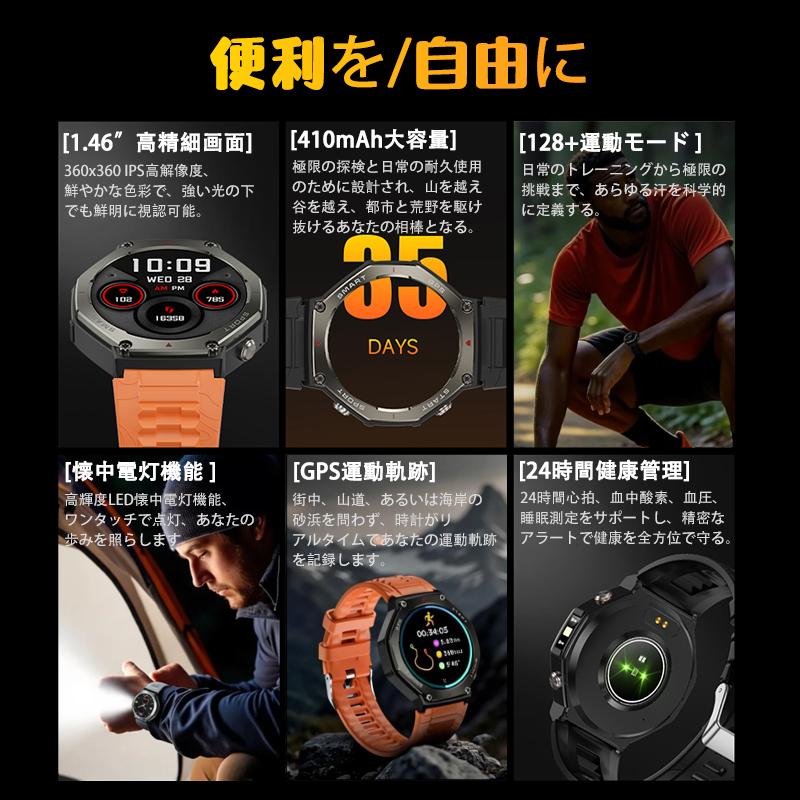 2026最新発売】スマートウォッチ 通話機能 24時間健康管理 日本製